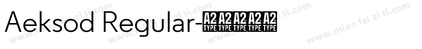 Aeksod Regular字体转换